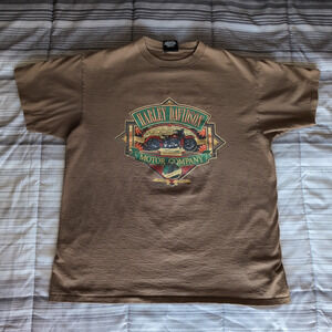 VTG 1990 Harley Davidson T Shirt XL 3D Emblem Single Stitch 90s‎ Milwaukee Motor